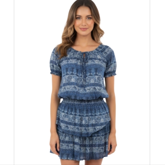 Navy Loveshackfancy Popover Dress Size Small - Picture 1 of 9